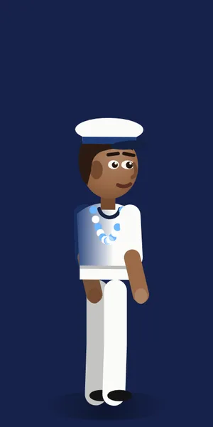 Ilustração de marinheiros